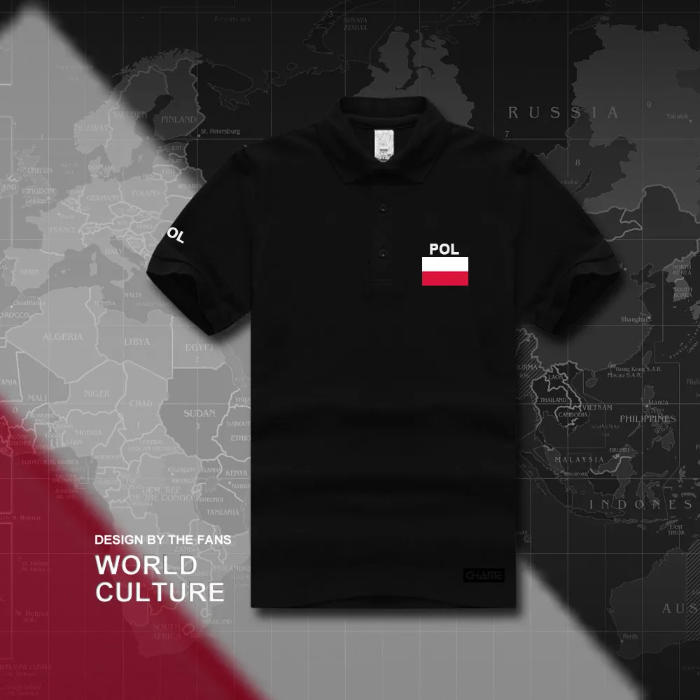 Польские польские POLAK рубашки поло мужские с коротким рукавом белые бренды с принтом для страны хлопок национальная команда Polski флаг