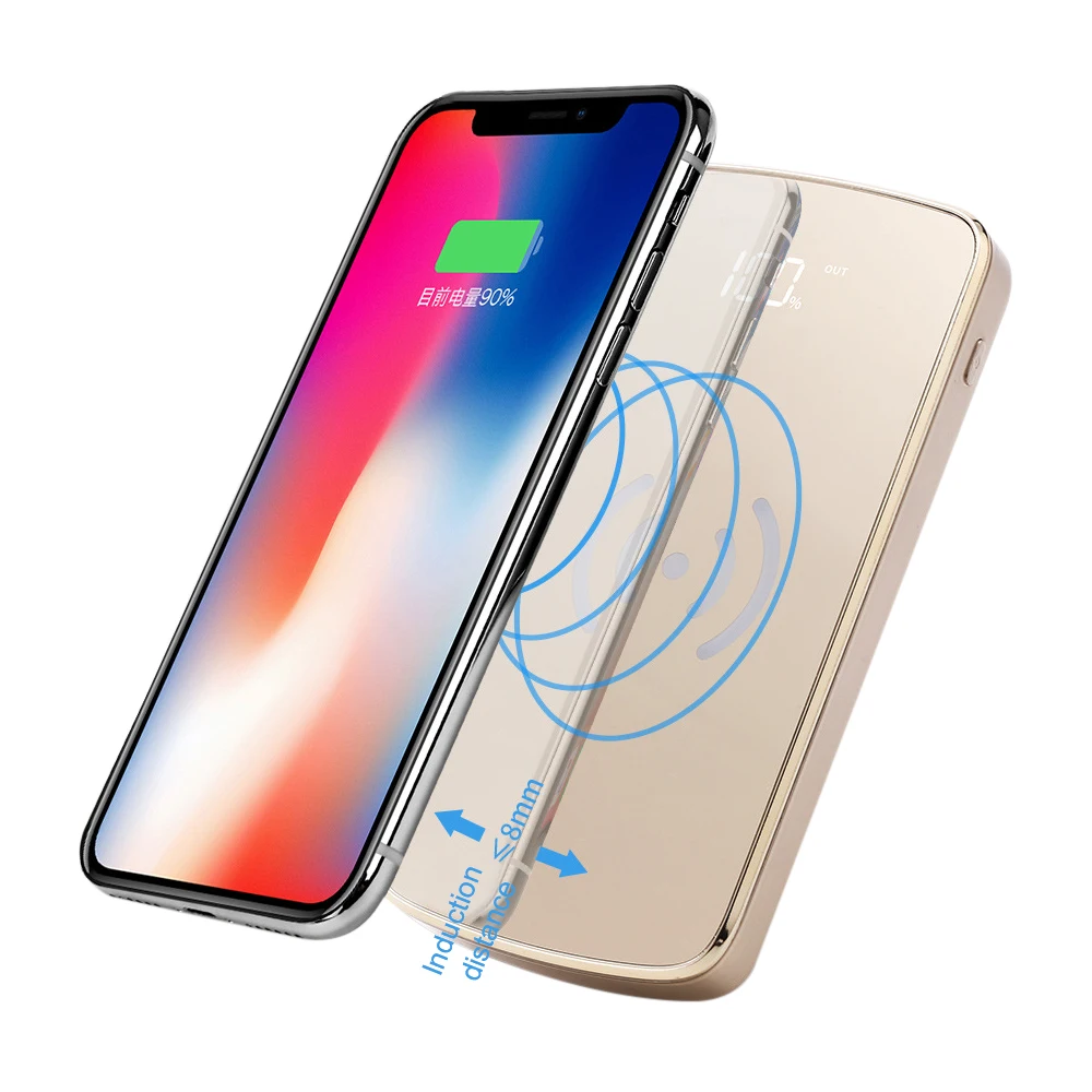 10000mAh Qi Wireless Charger Charging Dual USB Power Bank Type-c Input For iPhone X 8 Plus Samsung S9 External Battery Powerbank 10000mAh Qi Wireless Charger Charging Dual USB Power Bank Type-c Input For iPhone X 8 Plus Samsung S9 External Battery Powerbank