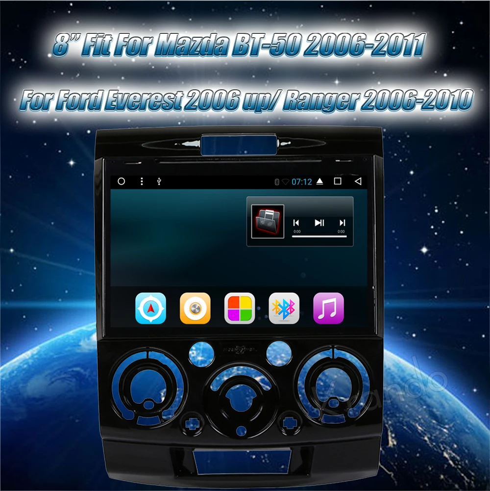 Krando Android 7,1 автомобильный навигатор радио gps для Ford Everest для ford Ranger для Mazda BT50 BT-50 2006-2011 Мультимедиа 2G+ 32G