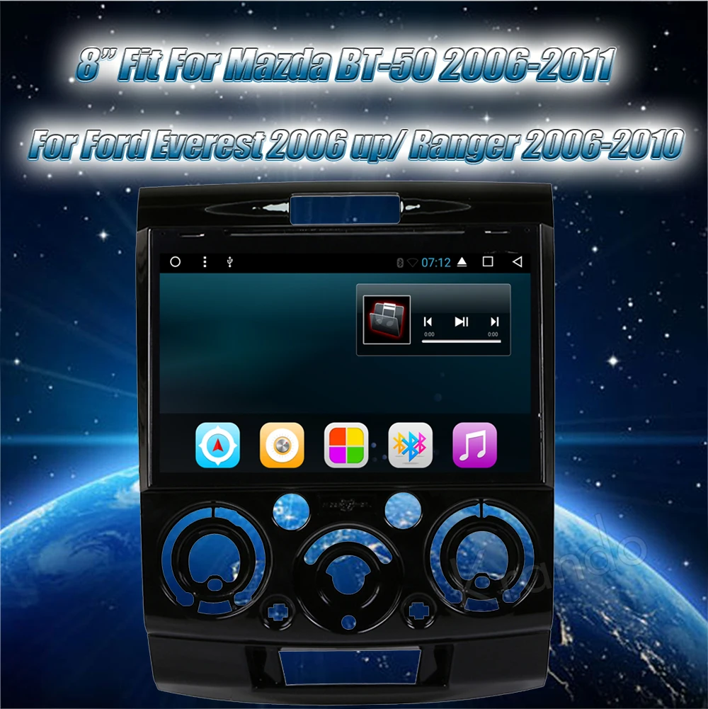 Krando Android 7 1 автомобильный навигатор радио gps для Ford Everest ford Ranger Mazda BT50 BT 50 2006 2011