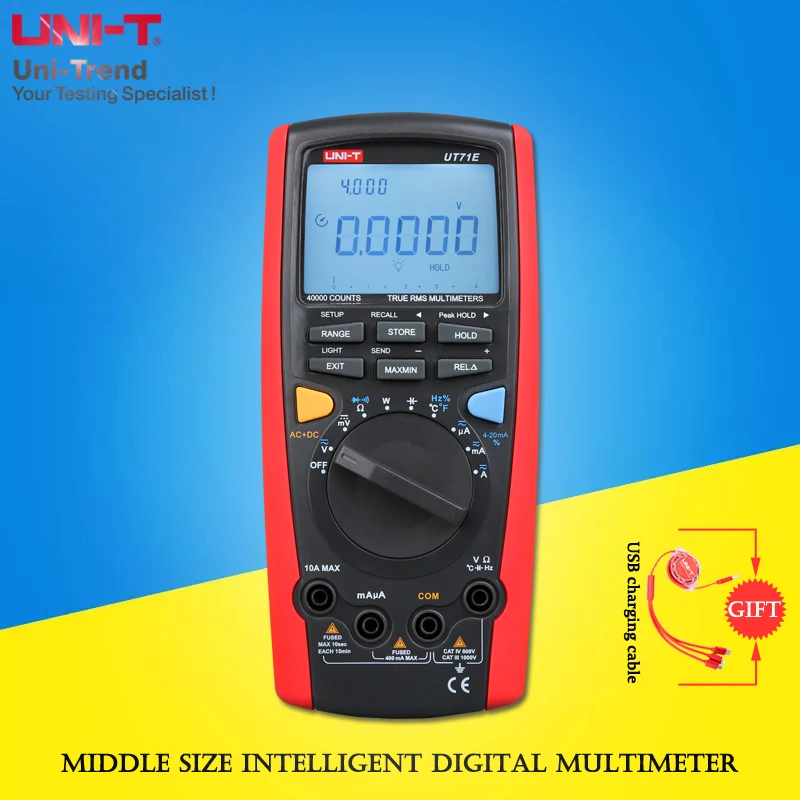 UNI T UT71A/UT71B/UT71C/UT71D/UT71E интеллектуальный цифровой мультиметр среднего размера