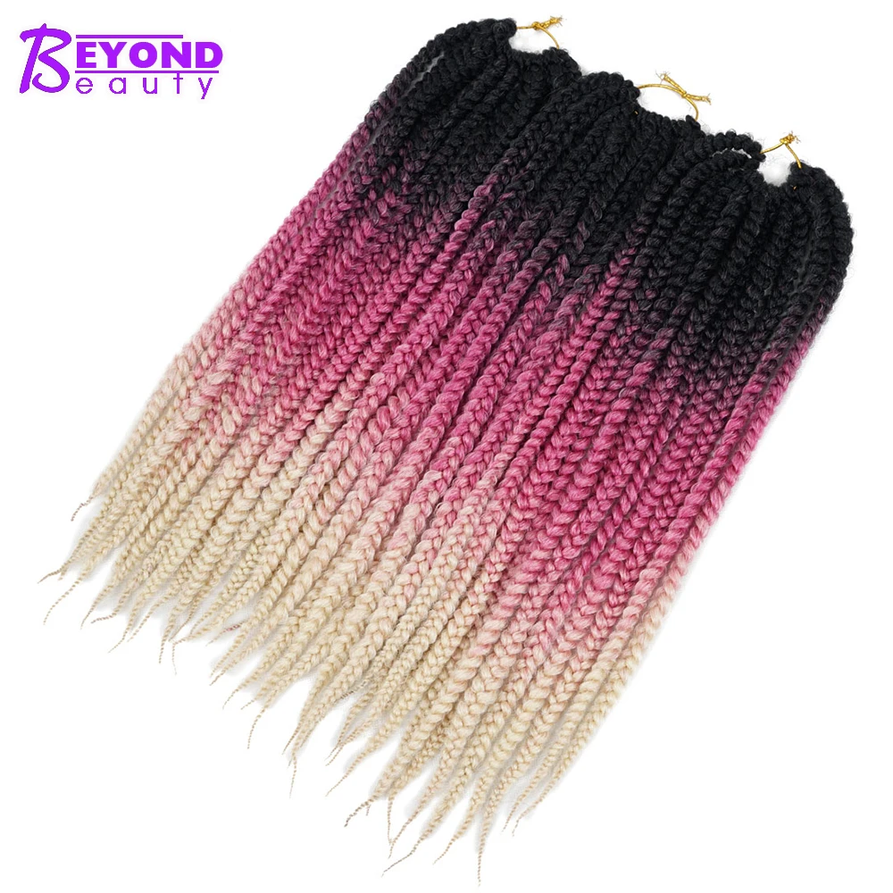 Ombre Box Braids Extensions 100 Kanekalon Jumbo Braided