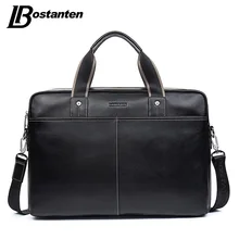 Hombres bolsos de cuero de vaca bostanten bolso de cuero genuino informal bolso de crossbody de los hombres bolsas de viaje grande bolsa maletín del ordenador portátil para hombre