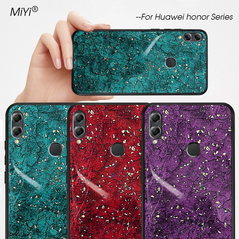

Marble Gold foil Sequin Case for huawei honor 8x max 8c 10 9 lite case Fashion Sexy Soft Silicone TPU Dropproof Anti Knock Cover
