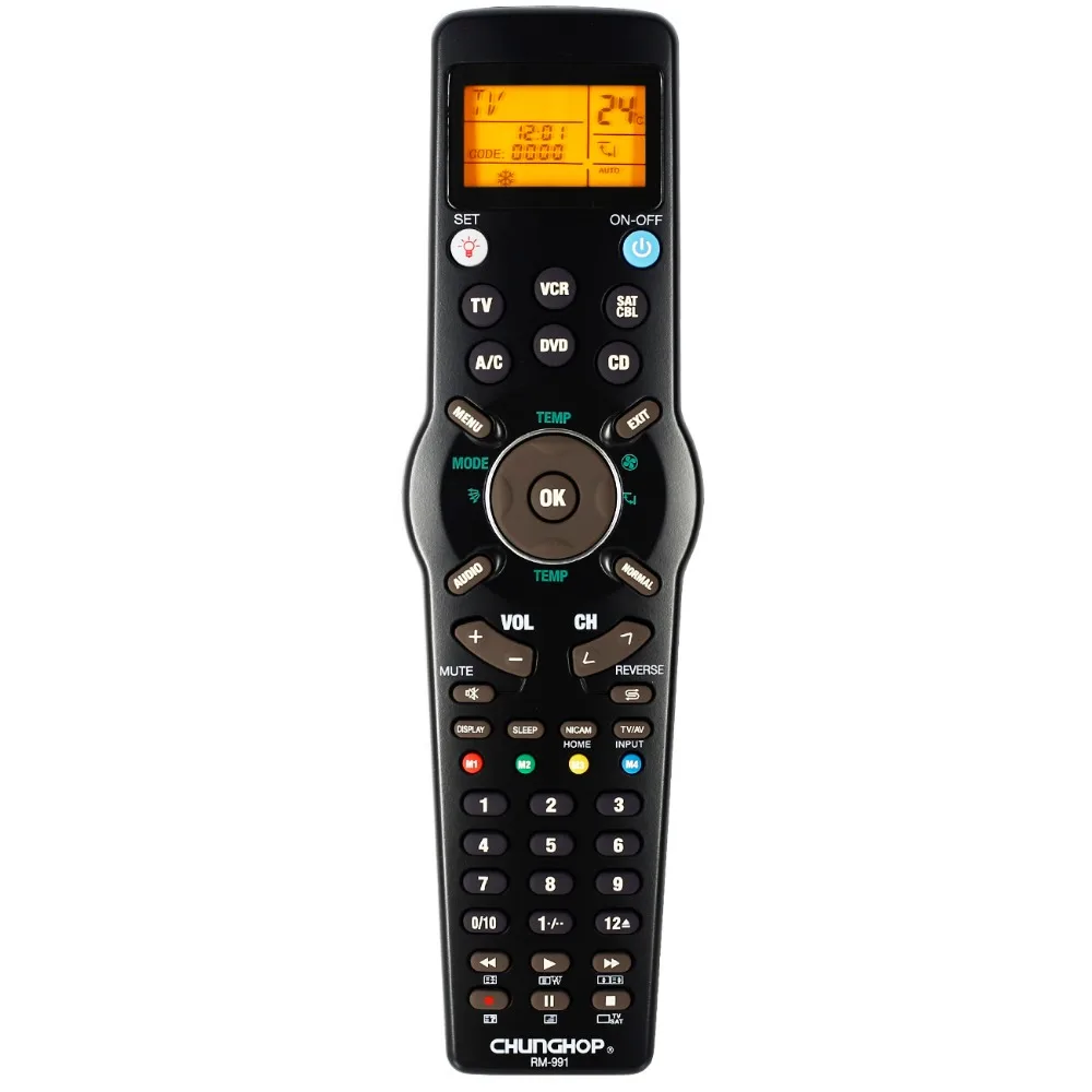 Chunghop RM 991 TV/SAT/DVD/CBL/CD/AC/VCR универсальный пульт дистанционного управления для 6 сеток