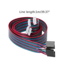 4pcs 100cm 4pin Stepper Motor Cables XH2 54 Terminal Wire For 3D Printer NEMA 17 Stepper