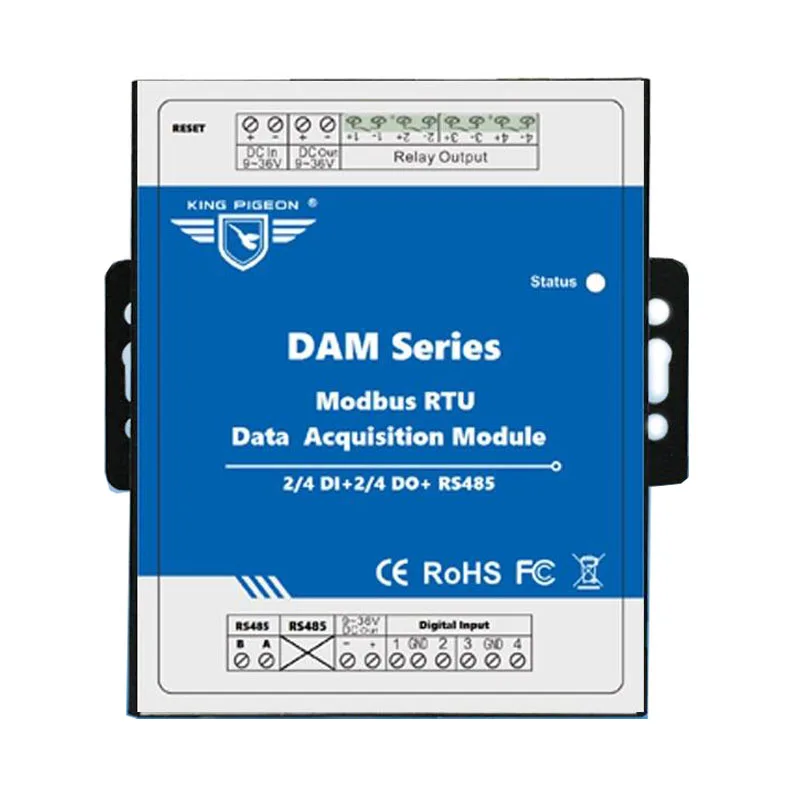DAM102 IOT удаленного регистрирующий модуль 2 DIN + реле Выход Modbus RTU ввода/вывода для
