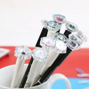 

2PCS Constellations Gel Pen Crystal Stamper Head Rollerball Pen School Supply Stationery Kids Gift