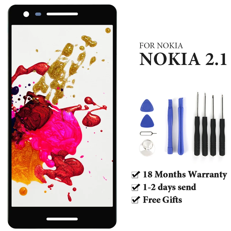 Для Nokia 2 1 TA-1080 ЖК-экран шт. 5 дюймов Замена телефона дигитайзер высокое качество