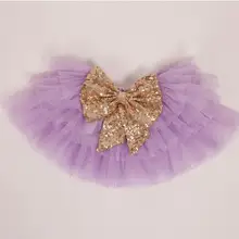 Новинка года, юбка для маленьких девочек модные летние сетчатые юбки-пачки высокого качества с бантом и блестками для девочек милая детская юбка 2-6Y детская одежда