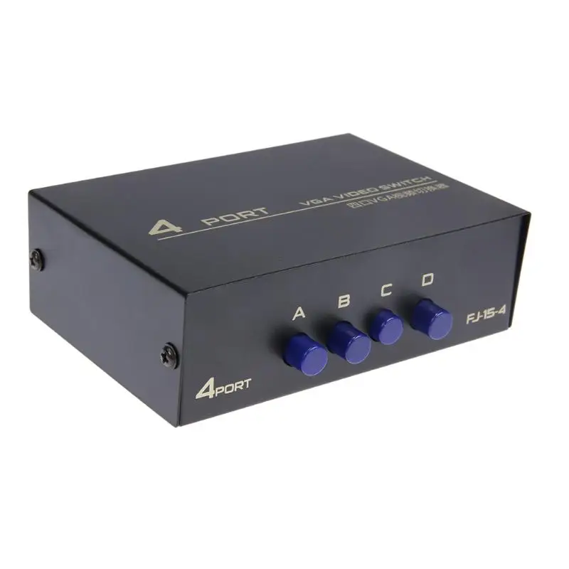 Alloyseed черный Мода 130 мГц 1 до 4 Мониторы Коммутатор VGA Видео Splitter конвертер адаптер коробки позволяют 4 шт. для совместно использовать один