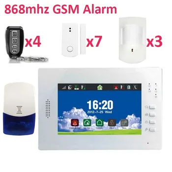 

Inbuilt Siren 95db GSM security system with backup battery German Italian language menu GSM Alarm kits for flat