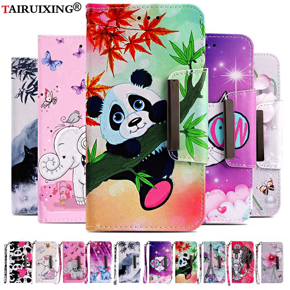 

for Sony Xperia XZ2 Moto G5 LG K8 K10 Xiaomi Redmi Note 4X 5A 3D Vision Painted Leather Book Flip Design Wallet Case Soft Cover
