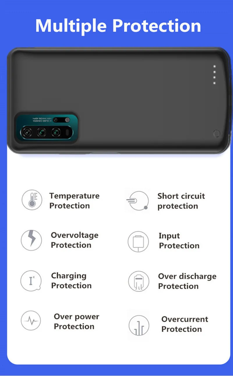 6500 мА/ч высококачественный Ультратонкий чехол для зарядного устройства для huawei Honor 20 Pro, внешний аккумулятор с зажимом для задней панели, чехол для зарядного устройства