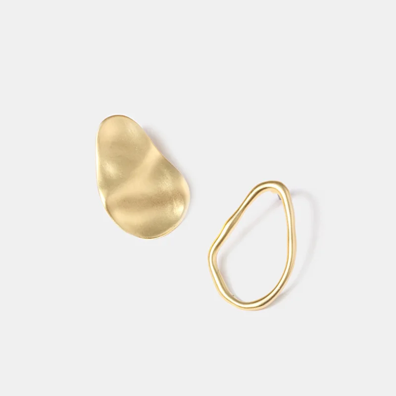 

Gold color Irregular hollow waterdrop circle earrings geometry design For Women Elegant Fashion Jewelry push stud Earrings 1pair