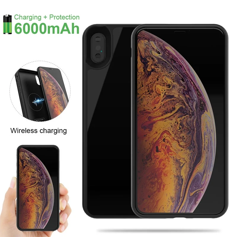

5000/6000 mAh Battery Charger Case Quick Charging Power Case Back Clip Battery Charging Case For iPhone X/XS/XR/X/MAX