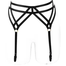 Сексуальный готический бандаж для женщин, черные шорты, Рейв, подвязки, пояс, эротический пояс, Харадзюку, для ночного клуба, карнавала, танцевальная одежда