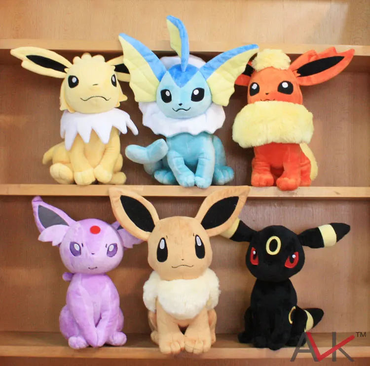 Eevee Leafeon Espeon Umbreon Vaporeon Flareon Glaceon Jolteon Sylveon плюшевые игрушки мягкие чучело куклы 30 см 9 типов