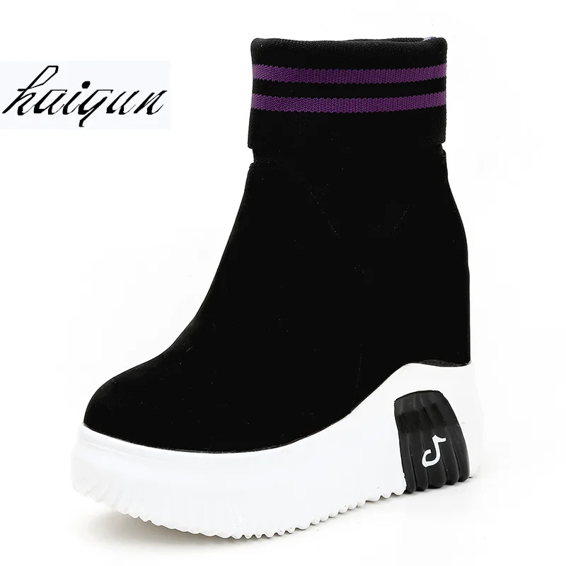 sock boots wedge