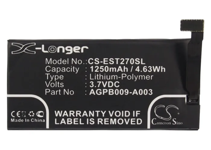 Аккумулятор Cameron Sino 1250 мАч для Sony Ericsson Lotus ST27a ST27i Xperia advance go ST27|cameron sino|battery for sony