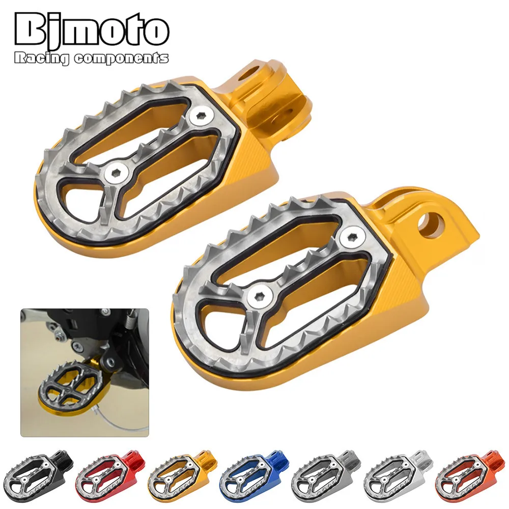 

BJmoto For KTM/Husavama 85cc-530cc ALL 2005-2015 Rider Motorcycle Front Driver Footpeg Anti-Slip Foot Rest motorbike foot peg