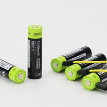 2PCS 1500MAH Lipo lithium polymer ZNTER battery 3.7V 18650 rechargeable cell + 1pcs USB cable for flashlight powerbank