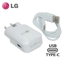 LG G5, штепсельная вилка США, быстрое дорожное настенное зарядное устройство с usb-кабелем type C для LG G5 V30 V20 G6 F800 F700 H860N H990N MCS-H05WD