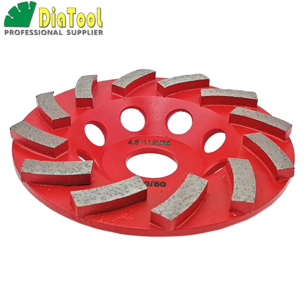 Diatool 2PK Диаметр 4.5 &quot(115 мм) алмазных чашка для бетона шлифовальный диск Члениковые
