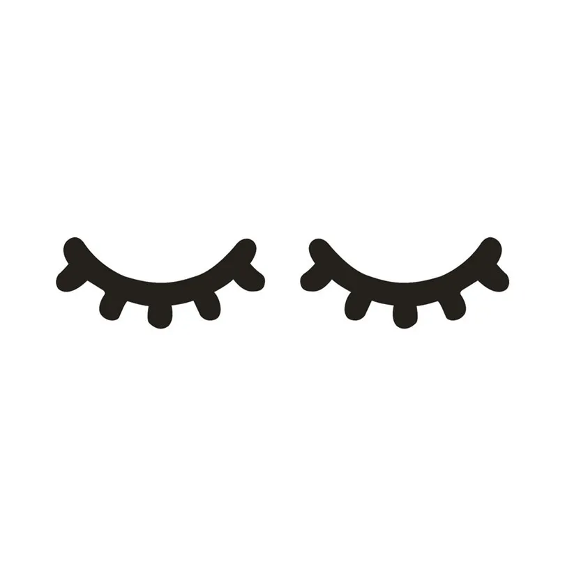 Home Decoration Removable Colorful 2PCS Eyelash Home Decor Wall Sticker Decal Bedroom Vinyl Art Mural   (4)