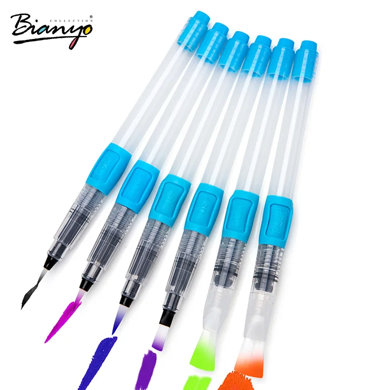 

Bianyo New Arrival 6Pcs Brush Pens School Office Supplies Brush Pen Art Markers Painting Drawing 6 Different Sizes Markers Art