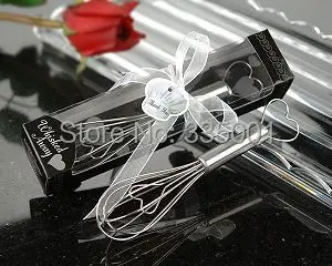 

wedding favor gift and giveaways for guest--Stainless Steel Heart Shape Hand Whisk Egg Beater party souvenir 20pcs/lot