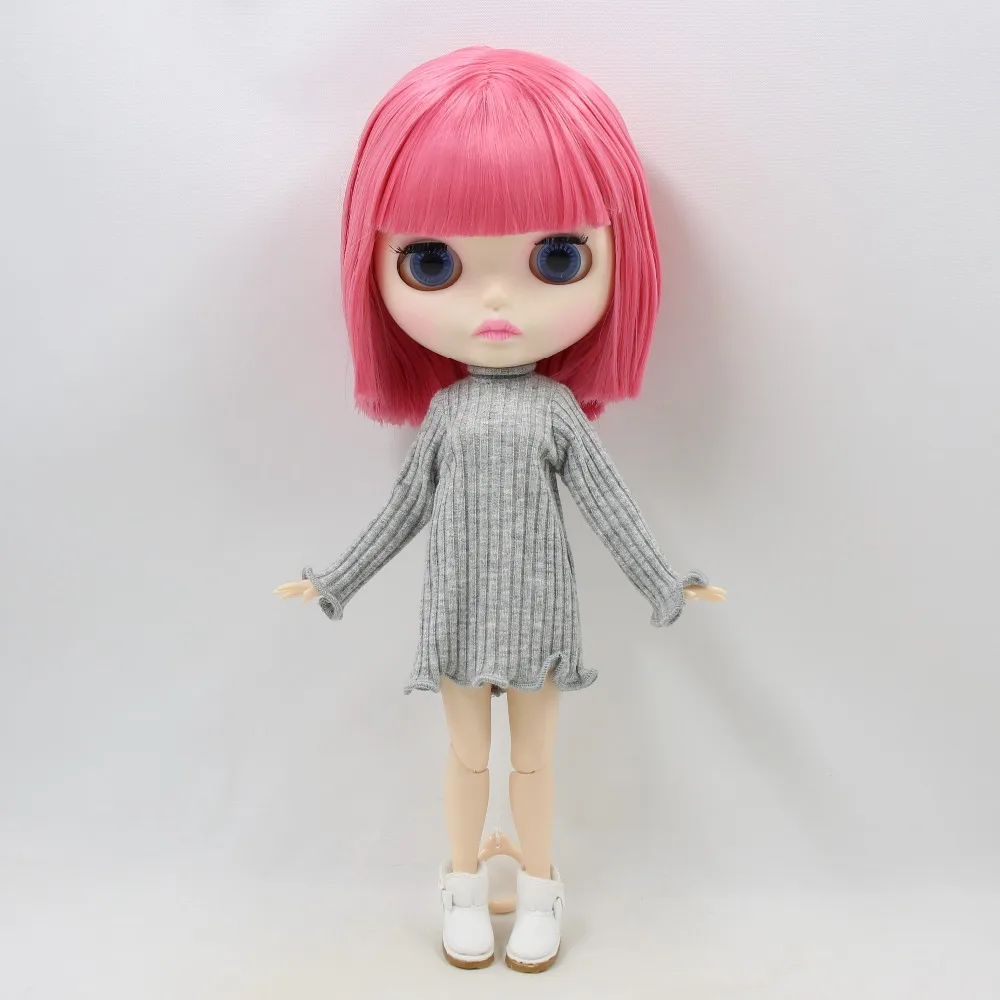 Ледяная кукла DBS Blyth 1/6 bjd игрушка шарнирное тело белая кожа матовое лицо короткие
