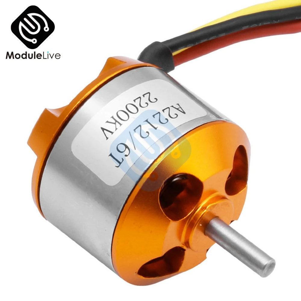Бесщеточный двигатель постоянного тока A2212 2200KV 6T для радиоуправляемого самолета