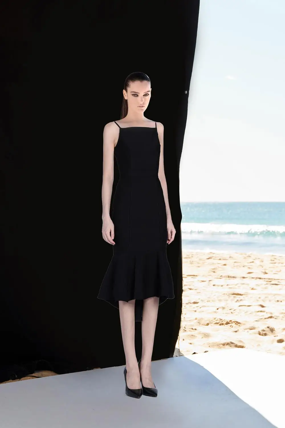 black strap gown