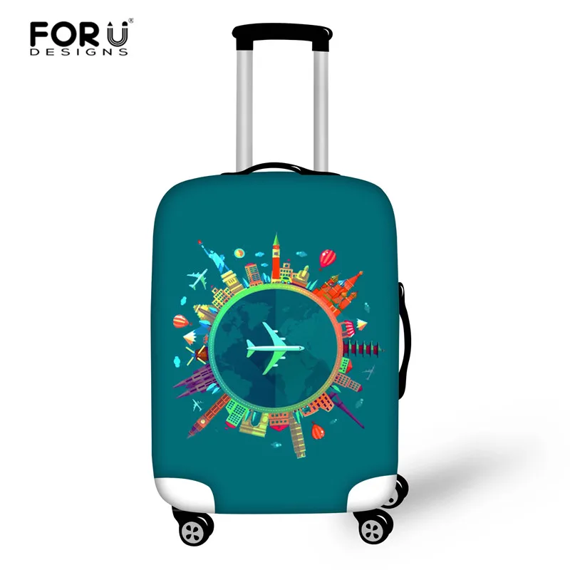 FORUDESIGNS Travel Thicken Elastic Color Luggage Suitcase Protective Cover, Apply to 18-30inch Cases, Travel Accessories