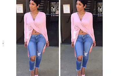 نساء جنسي جديد أزياء العميق الخامس الرقبة فستان طويل الأكمام clubwear ملهى حزب فستان قصير زائد الحجم