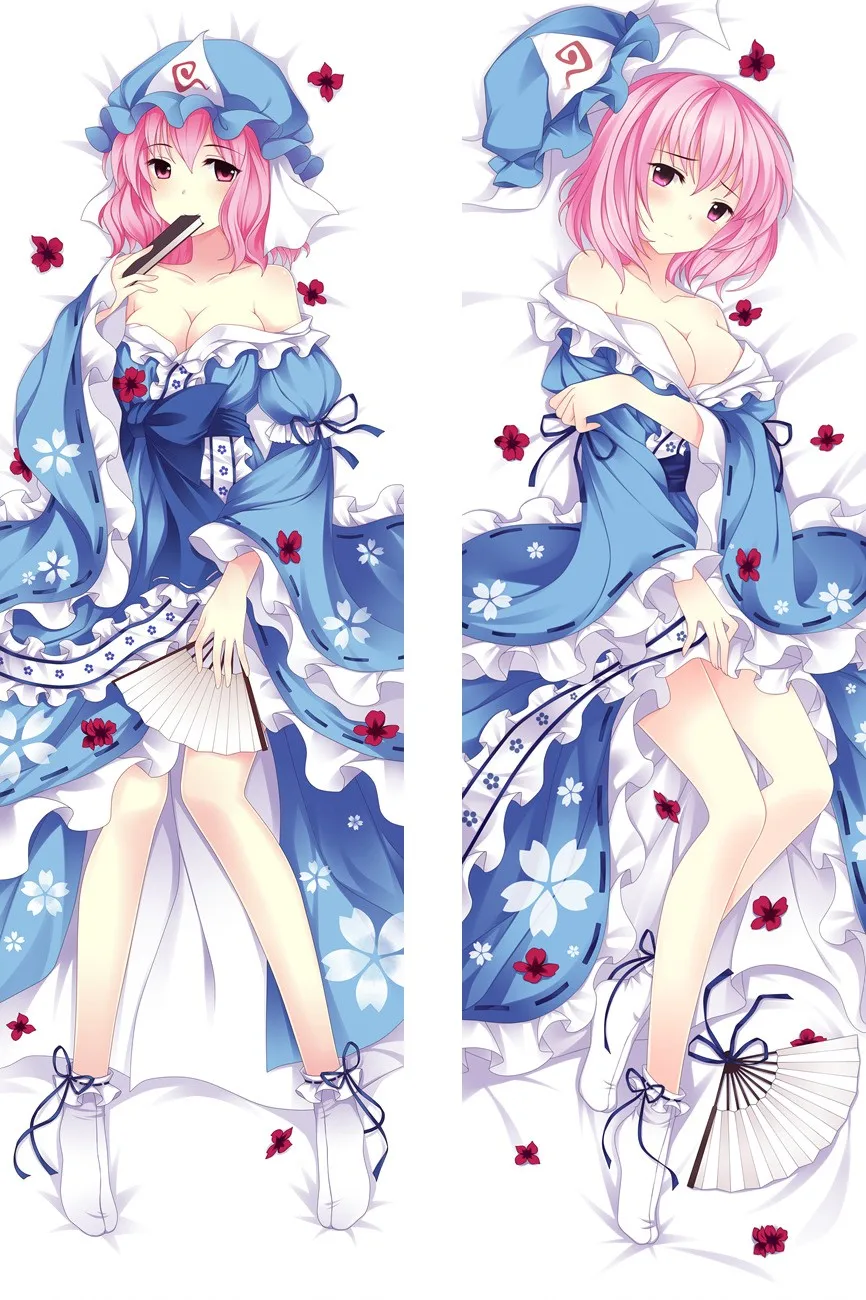Fundas de almohada personalizadas de Anime japones Touhou Project Saigyouji Yuyuko fundas de almohada para el cuerpo Dakimakura AliExpress