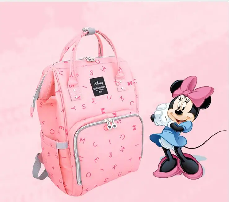 Disney пеленки сумка рюкзак для мам сумки Минни Микки большая сумка для путешествий мумия детские бутылочки для кормления подгузники компьютерные сумки