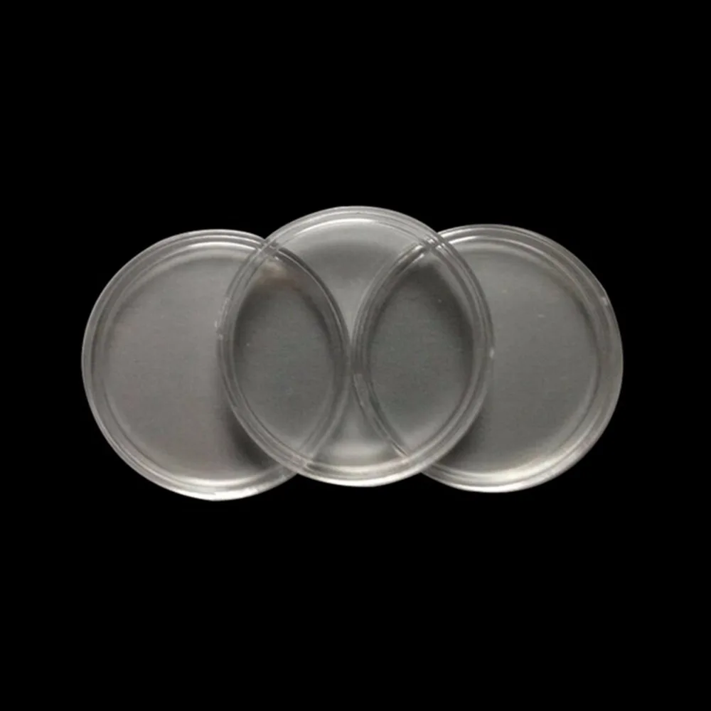 Lot Clear Round Coin Storage Cases Plastic Capsules Holders Container Boxes 40mm