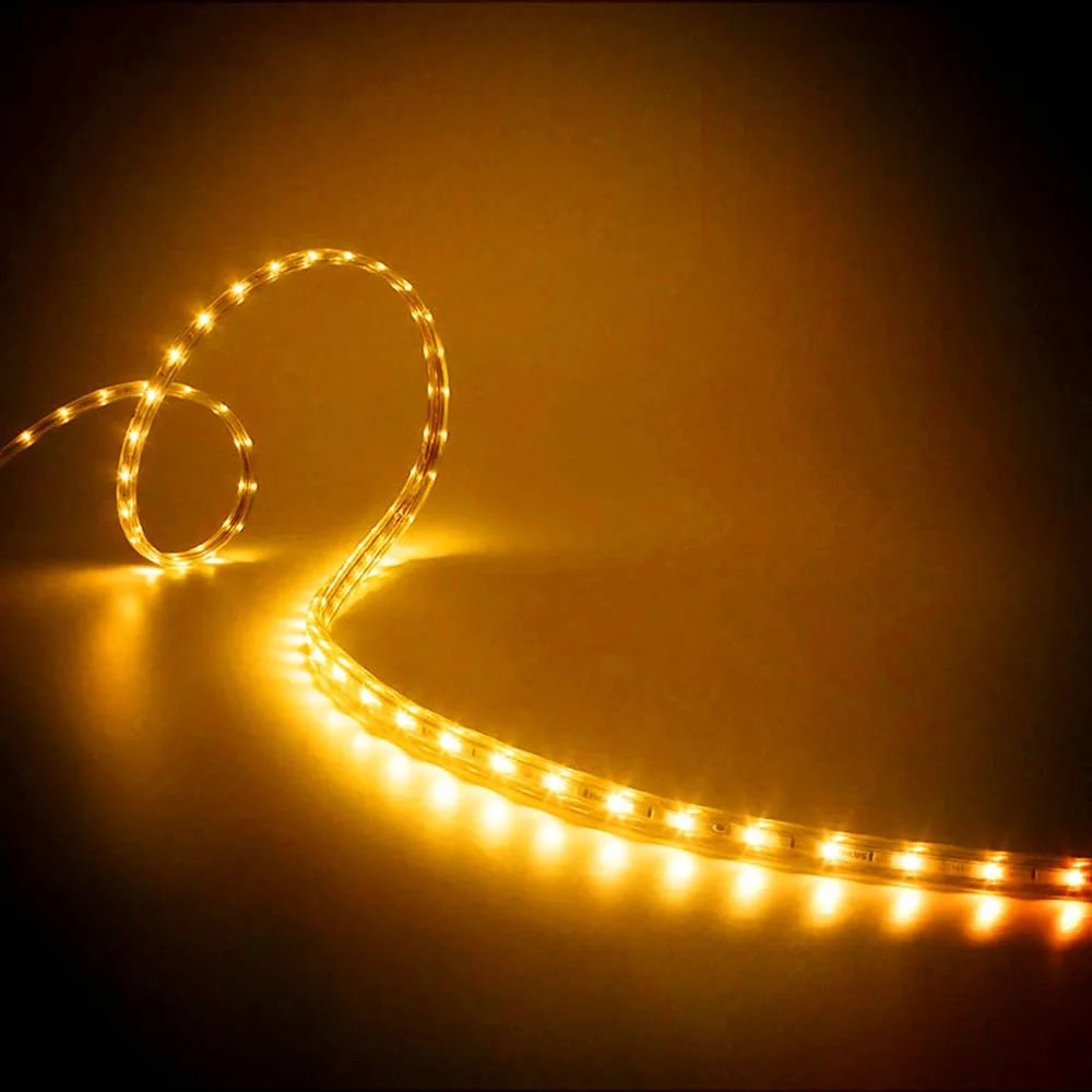 #Best Led strip SMD 5050 chip 220V with EU cord 1 25 Meter 60leds m Waterproof 8 Colors light fast ship house kitchen room decor IL