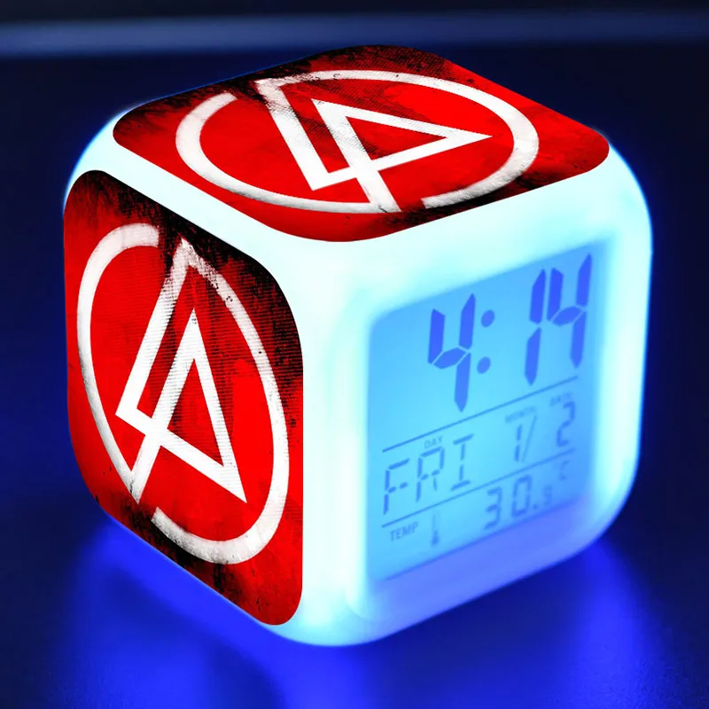 

Linkin Park Music Figure LED Clock Alarm Touch Light Temperature Toys