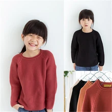 

MQ Boys Girls Sweaters 2018 Fashion Autumn Unisex Children Sweater Girl Clothing Pullover Knitted Solid Casual Sweaters For Kids