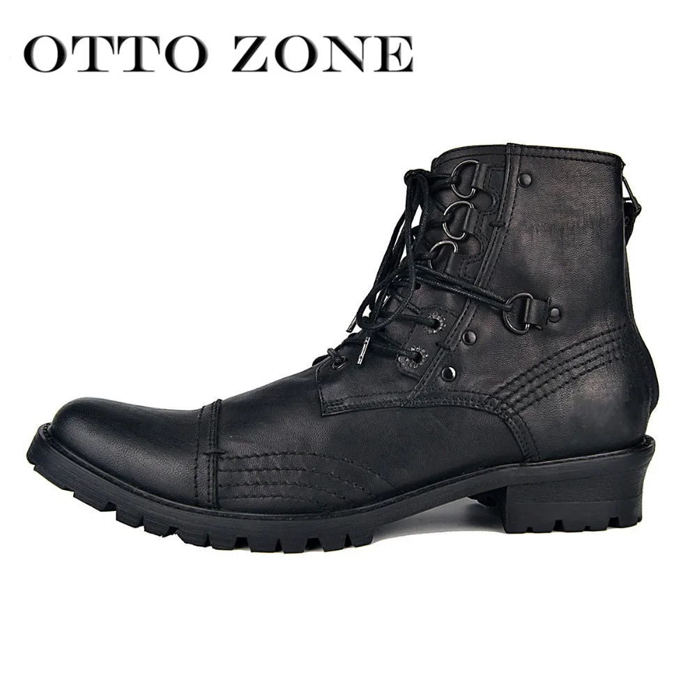 

Men's Winter Boots Military Autumn Boot Genuine Leather Boots Ankle Shoes Chelsea Boots Designer Leather Shoes footwear JH-0051