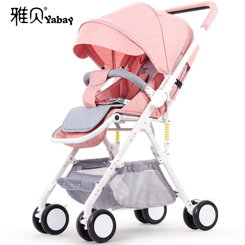 

Baby stroller can sit and lying trolley 6KG ultra-light portable folding baby stroller high landscape umbrella car
