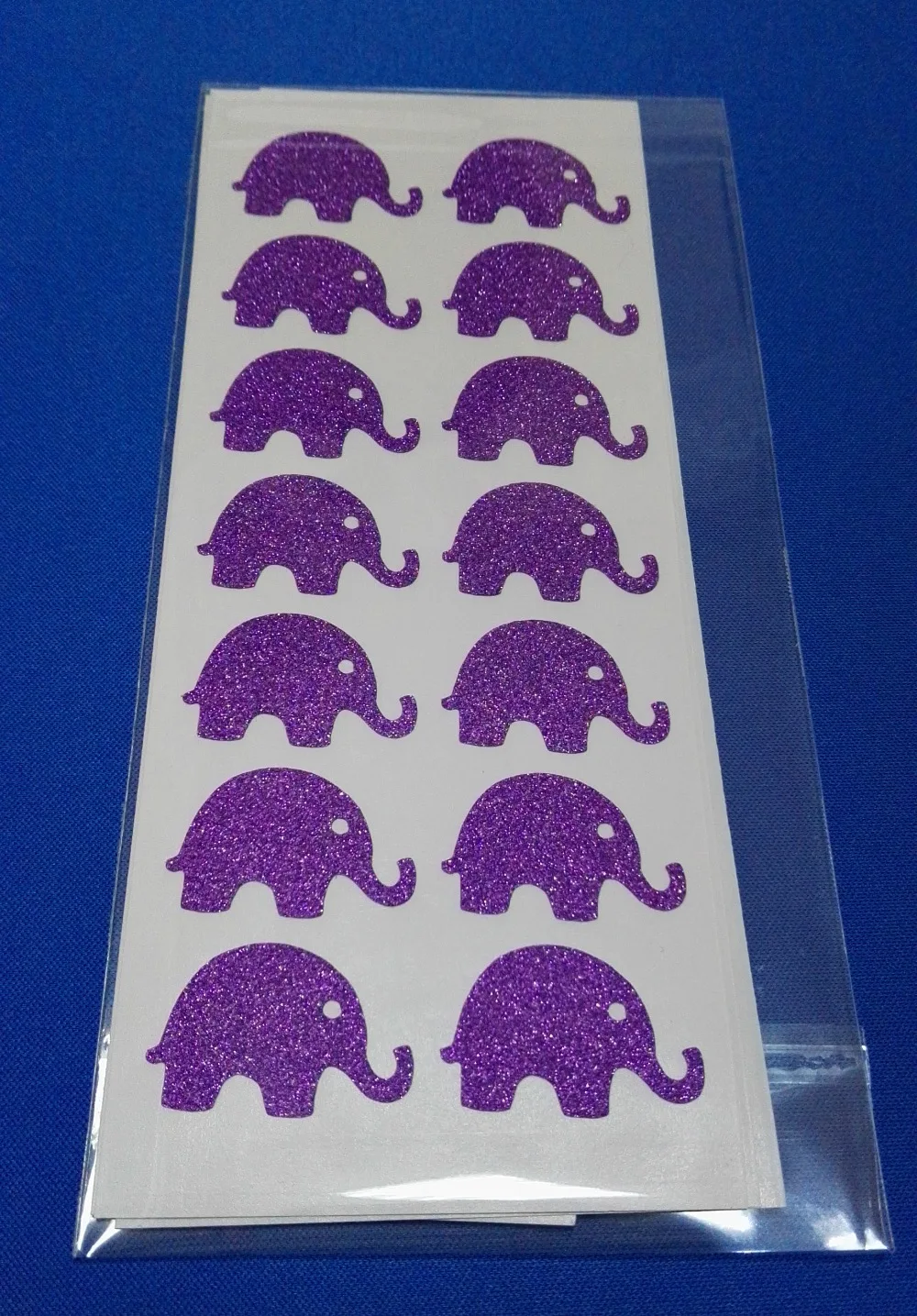 3.1x2cm Elephant Purple Glitter Sticker Label Stickers AliExpress