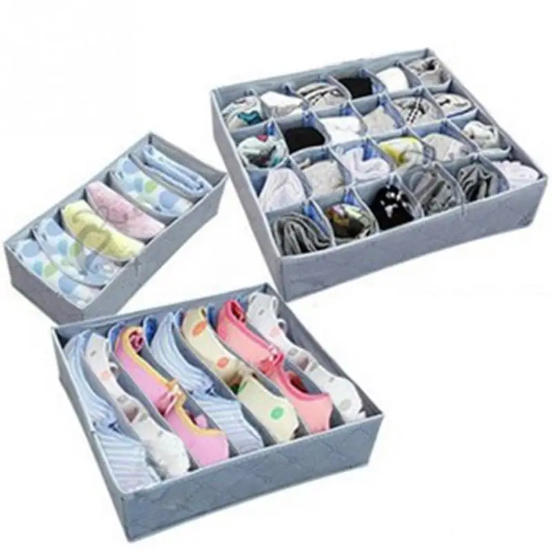 

3pcs/set High Capacity Clothes Organizer Pouch Suitcase Case Portable Household Travel Underwear Bra Sock Tie Storage Bag Box