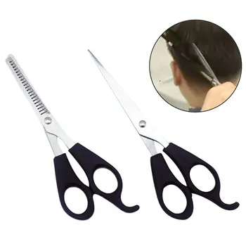 Günstige Hohe Qualität Edelstahl Barber Haar Schneiden Ausdünnung Schere Schere Haar Schneiden Scheren Set Salon Werkzeuge 2 Teile/satz