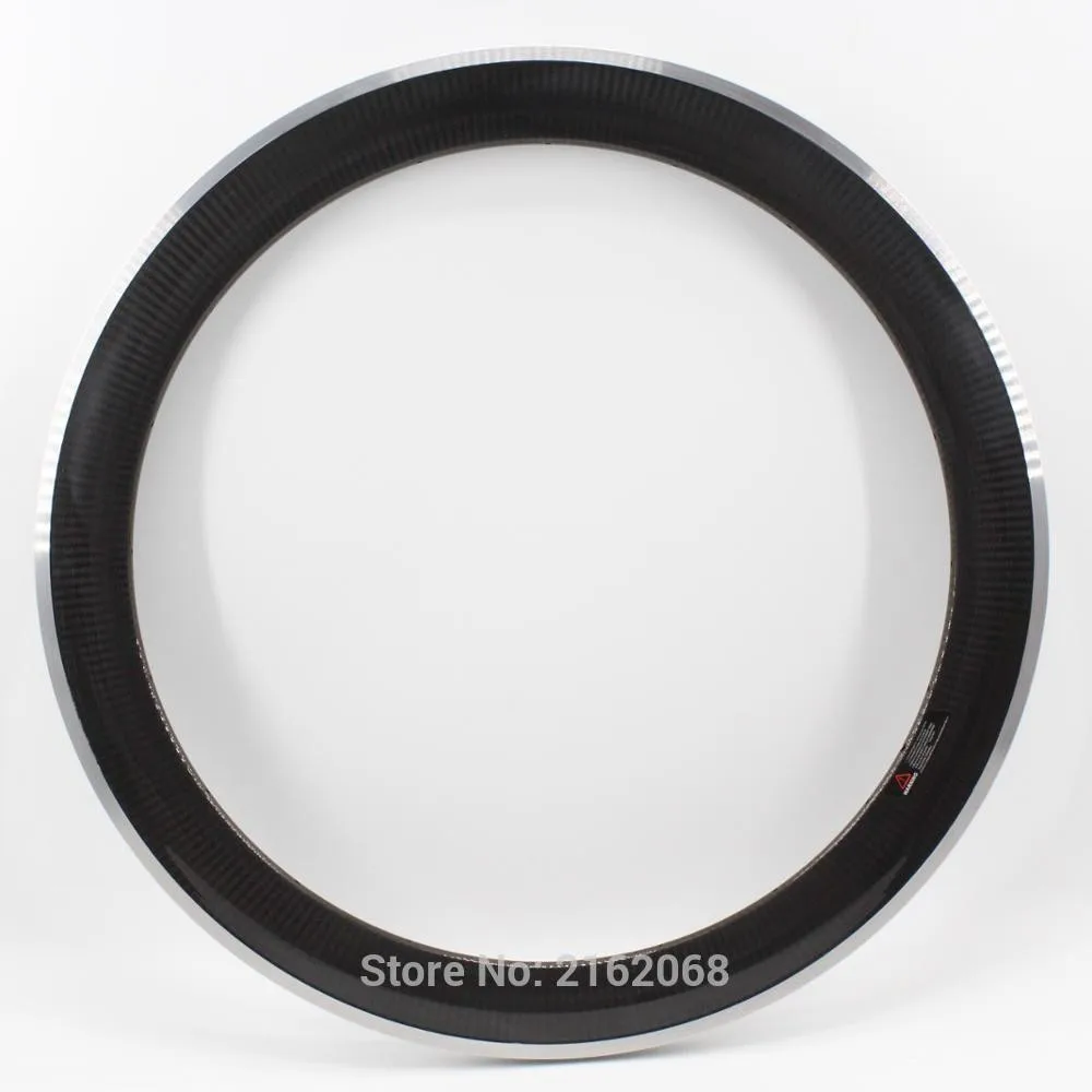 

Newest 700C 60mm Fixed Gear Track Road bike twill 3K carbon fibre bicycle wheels clincher rim with alloy brake surface Free ship