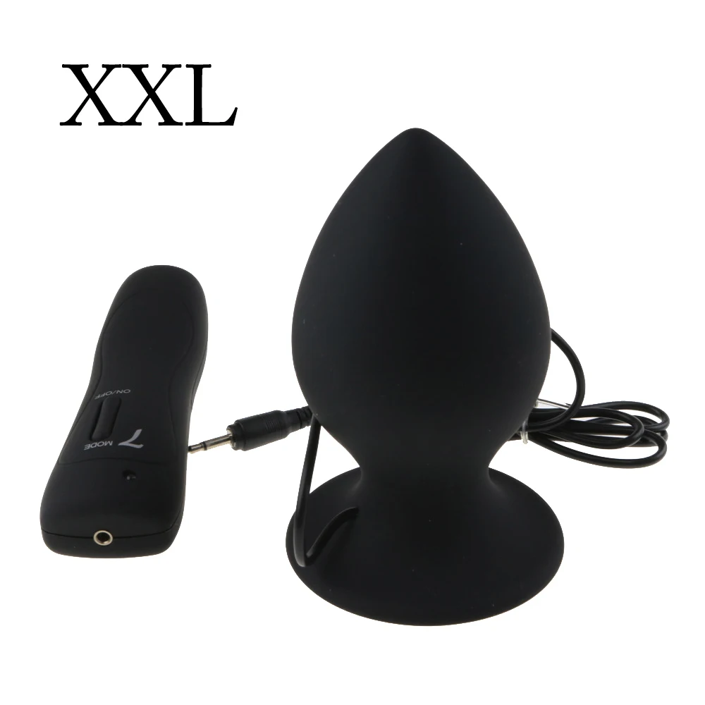 Super Big Size 7 Mode Vibrating Silicone Butt Plug Large Anal Vibrator Huge Unisex Erotic Toys Sex Products | Красота и здоровье