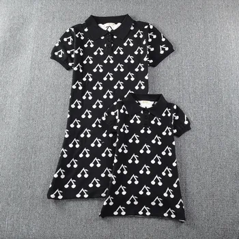 

Ins hot cherry Mother Daughter Dresses Girls Family Clothing Dresses For Mother And Daughter Knitted dresses & sweaters 2016